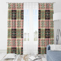 Seamless Pattern Pikake Lei Window Curtain Floral Squares Pikake - Polynesian Pride
