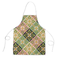 Seamless Pattern Puakenikeni and Kalo Apron LT9 Beige - Polynesian Pride