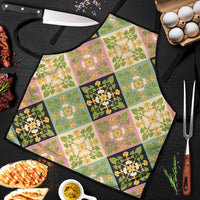 Seamless Pattern Puakenikeni and Kalo Apron LT9 Beige - Polynesian Pride