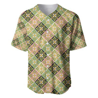 Seamless Pattern Puakenikeni and Kalo Baseball Jersey - Polynesian Pride