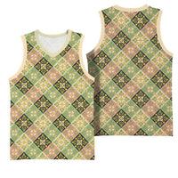 Seamless Pattern Puakenikeni and Kalo Basketball Jersey LT9 - Polynesian Pride