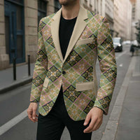 Seamless Pattern Puakenikeni and Kalo Blazer LT9 - Polynesian Pride