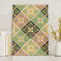 Seamless Pattern Puakenikeni and Kalo Canvas Wall Art LT9 Without Frame Beige - Polynesian Pride