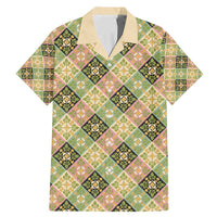 Seamless Pattern Puakenikeni and Kalo Family Matching Mermaid Dress and Hawaiian Shirt - Polynesian Pride