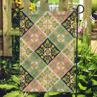 Seamless Pattern Puakenikeni and Kalo Garden Flag - Polynesian Pride