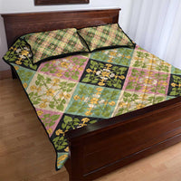 Seamless Pattern Puakenikeni and Kalo Quilt Bed Set LT9 - Polynesian Pride