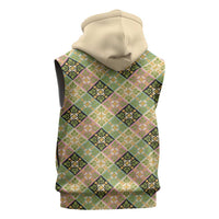 Seamless Pattern Puakenikeni and Kalo Sleeveless Zip Hoodie LT9 - Polynesian Pride