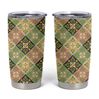 Seamless Pattern Puakenikeni and Kalo Tumbler Cup - Polynesian Pride
