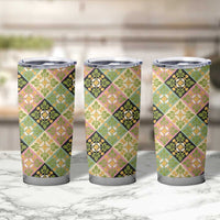 Seamless Pattern Puakenikeni and Kalo Tumbler Cup - Polynesian Pride