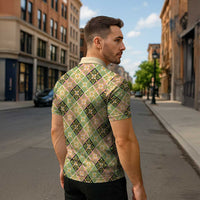 Seamless Pattern Puakenikeni and Kalo Zipper Polo Shirt LT9 - Polynesian Pride