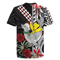 Hawaii Monk Seal Santa Rugby Jersey Hibiscus Kakau Pattern Mele Kalikimaka LT9 - Polynesian Pride