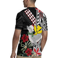Hawaii Monk Seal Santa Rugby Jersey Hibiscus Kakau Pattern Mele Kalikimaka LT9 - Polynesian Pride
