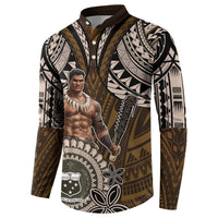 Samoa Warrior Button Sweatshirt The Mighty Samoan Warrior Spirit