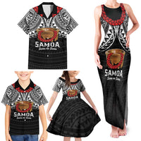 Samoan Tanoa Kava Bowl Ula Fala Family Matching Tank Maxi Dress and Hawaiian Shirt Polynesian Tribal Vibe