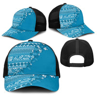 Fiji Marau na Kerisimasi Baseball Net Cap Aqua Tagimoucia Tapa Masi Tribal LT9 - Polynesian Pride