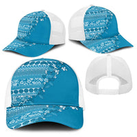 Fiji Marau na Kerisimasi Baseball Net Cap Aqua Tagimoucia Tapa Masi Tribal LT9 - Polynesian Pride