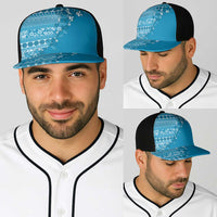 Fiji Marau na Kerisimasi Baseball Net Cap Aqua Tagimoucia Tapa Masi Tribal - Polynesian Pride