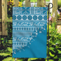 Fiji Marau na Kerisimasi Garden Flag Aqua Tagimoucia Tapa Masi Tribal - Polynesian Pride