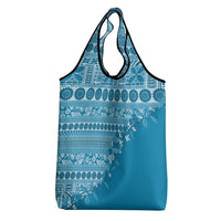 Fiji Marau na Kerisimasi Grocery Bag Aqua Tagimoucia Tapa Masi Tribal - Polynesian Pride