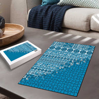 Fiji Marau na Kerisimasi Puzzle Aqua Tagimoucia Tapa Masi Tribal LT9 - Polynesian Pride