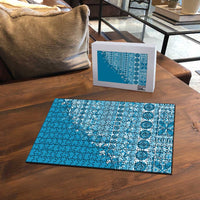 Fiji Marau na Kerisimasi Puzzle Aqua Tagimoucia Tapa Masi Tribal LT9 - Polynesian Pride