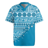Fiji Marau na Kerisimasi Rugby Jersey Aqua Tagimoucia Tapa Masi Tribal LT9 Aqua - Polynesian Pride