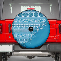 Fiji Marau na Kerisimasi Spare Tire Cover Aqua Tagimoucia Tapa Masi Tribal - Polynesian Pride
