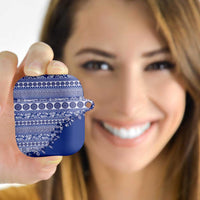 Fiji Marau na Kerisimasi AirPods Case Blue Tagimoucia Tapa Masi Tribal LT9 - Polynesian Pride