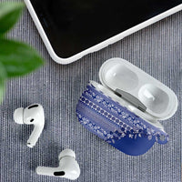 Fiji Marau na Kerisimasi AirPods Case Blue Tagimoucia Tapa Masi Tribal LT9 - Polynesian Pride