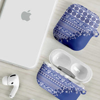 Fiji Marau na Kerisimasi AirPods Case Blue Tagimoucia Tapa Masi Tribal LT9 - Polynesian Pride