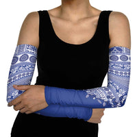 Fiji Marau na Kerisimasi Arm Sleeves Blue Tagimoucia Tapa Masi Tribal LT9 - Polynesian Pride
