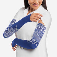 Fiji Marau na Kerisimasi Arm Sleeves Blue Tagimoucia Tapa Masi Tribal LT9 - Polynesian Pride
