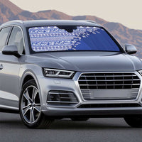 Fiji Marau na Kerisimasi Auto Sun Shade Blue Tagimoucia Tapa Masi Tribal - Polynesian Pride