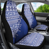 Fiji Marau na Kerisimasi Car Seat Cover Blue Tagimoucia Tapa Masi Tribal - Polynesian Pride