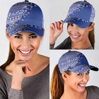 Fiji Marau na Kerisimasi Classic Cap Blue Tagimoucia Tapa Masi Tribal LT9 - Polynesian Pride