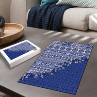 Fiji Marau na Kerisimasi Puzzle Blue Tagimoucia Tapa Masi Tribal LT9 - Polynesian Pride