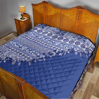 Fiji Marau na Kerisimasi Quilt Blue Tagimoucia Tapa Masi Tribal - Polynesian Pride