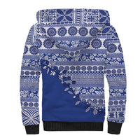 Fiji Marau na Kerisimasi Sherpa Hoodie Blue Tagimoucia Tapa Masi Tribal - Polynesian Pride