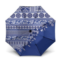 Fiji Marau na Kerisimasi Umbrella Blue Tagimoucia Tapa Masi Tribal - Polynesian Pride