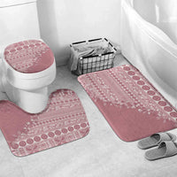 Fiji Marau na Kerisimasi Bathroom Set Dusty Rose Tagimoucia Tapa Masi Tribal - Polynesian Pride
