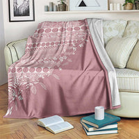 Fiji Marau na Kerisimasi Blanket Dusty Rose Tagimoucia Tapa Masi Tribal - Polynesian Pride