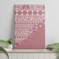 Fiji Marau na Kerisimasi Canvas Wall Art Dusty Rose Tagimoucia Tapa Masi Tribal - Polynesian Pride
