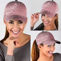 Fiji Marau na Kerisimasi Classic Cap Dusty Rose Tagimoucia Tapa Masi Tribal LT9 - Polynesian Pride