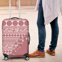 Fiji Marau na Kerisimasi Luggage Cover Dusty Rose Tagimoucia Tapa Masi Tribal - Polynesian Pride