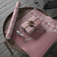 Fiji Marau na Kerisimasi Wrapping Paper Dusty Rose Tagimoucia Tapa Masi Tribal LT9 - Polynesian Pride