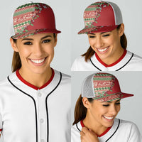 Fiji Marau na Kerisimasi Baseball Net Cap Red Tagimoucia Tapa Masi Tribal LT9 - Polynesian Pride