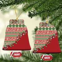 Fiji Marau na Kerisimasi Ceramic Ornament Red Tagimoucia Tapa Masi Tribal - Polynesian Pride