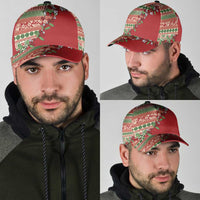 Fiji Marau na Kerisimasi Classic Cap Red Tagimoucia Tapa Masi Tribal LT9 - Polynesian Pride