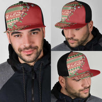 Fiji Marau na Kerisimasi Mesh Trucker Cap Red Tagimoucia Tapa Masi Tribal - Polynesian Pride
