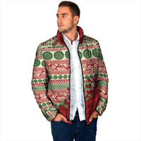 Fiji Marau na Kerisimasi Padded Jacket Red Tagimoucia Tapa Masi Tribal LT9 - Polynesian Pride